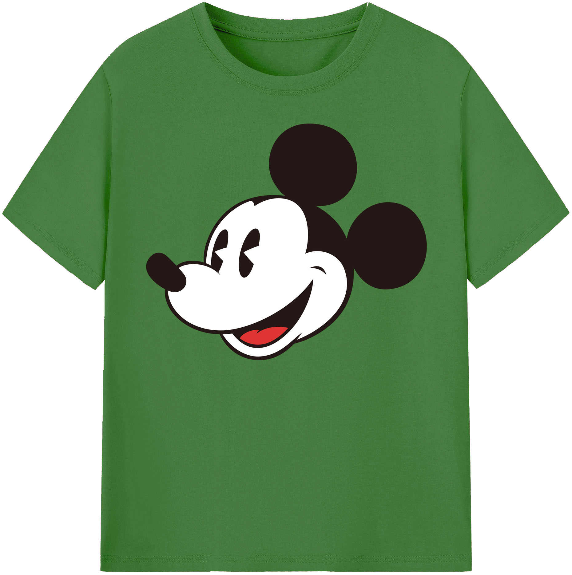 （画像用） ミッキーマウス Mickey Mouse レディースカジュアルプリントTシャツ（綿100％）